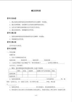 碱及其性质_学案1