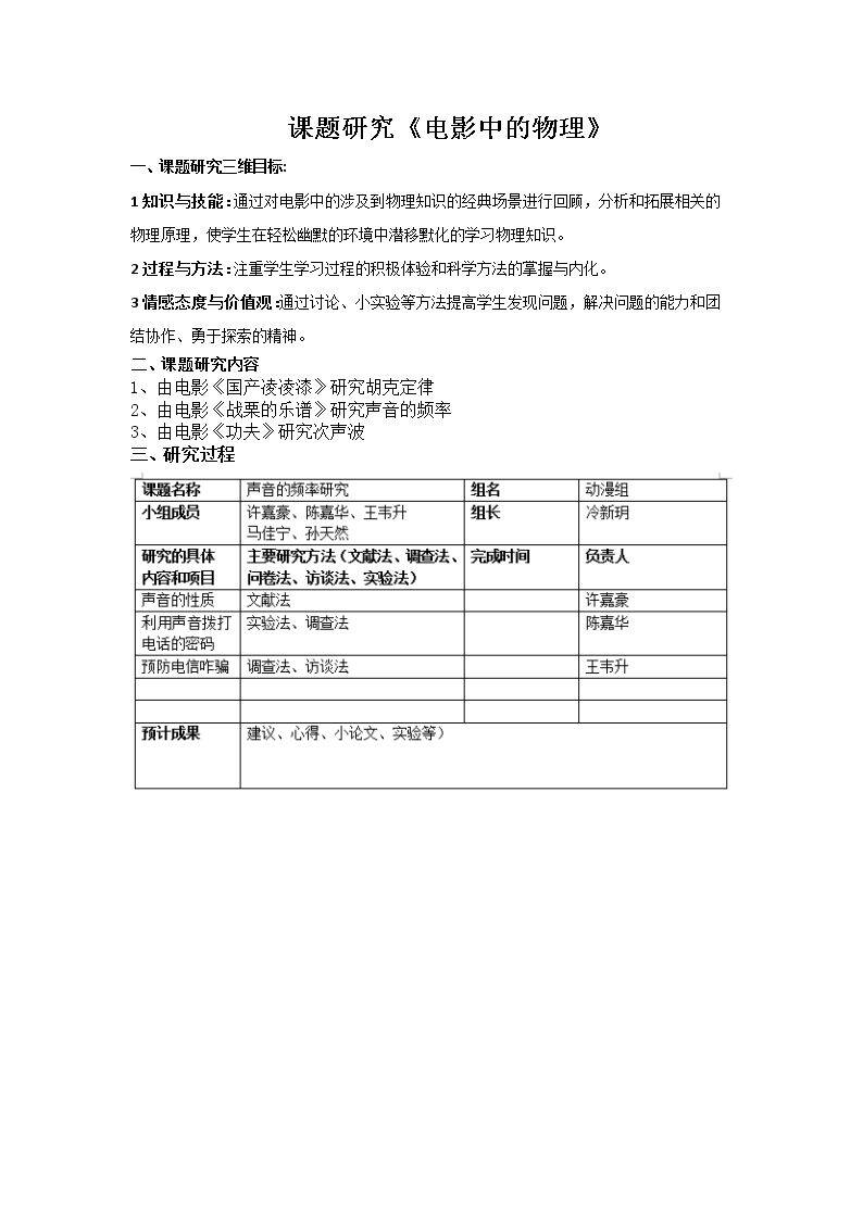 课题研究
