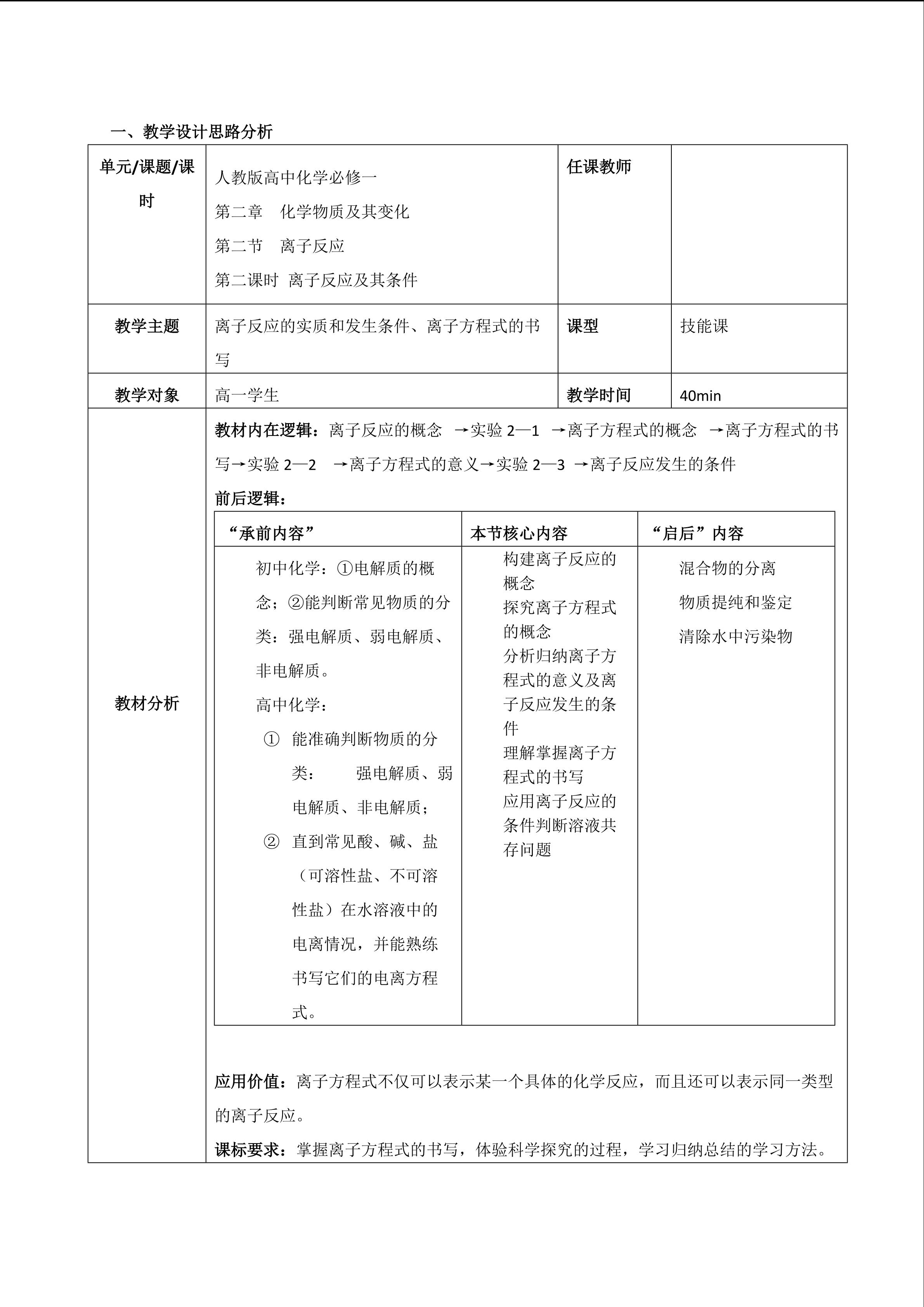离子反应