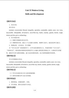 Unit 32 Modern Living-Skills Development