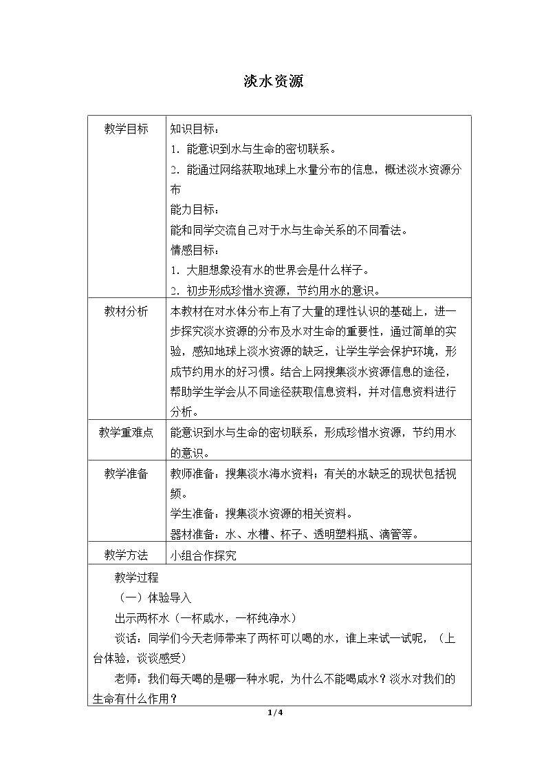 淡水资源