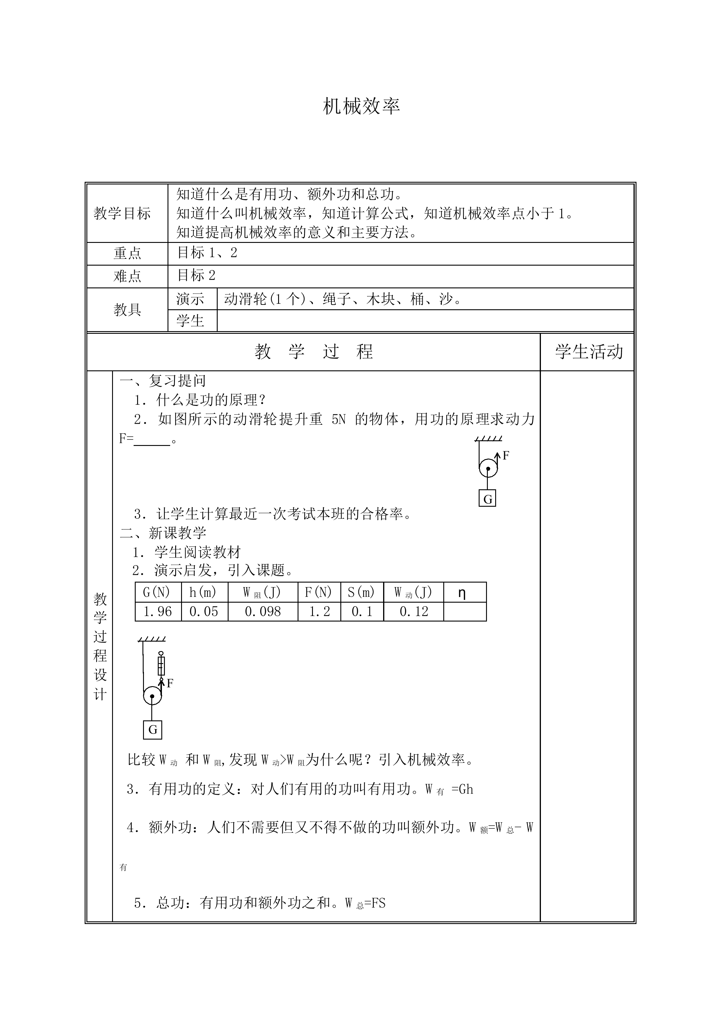 机械效率_教案1