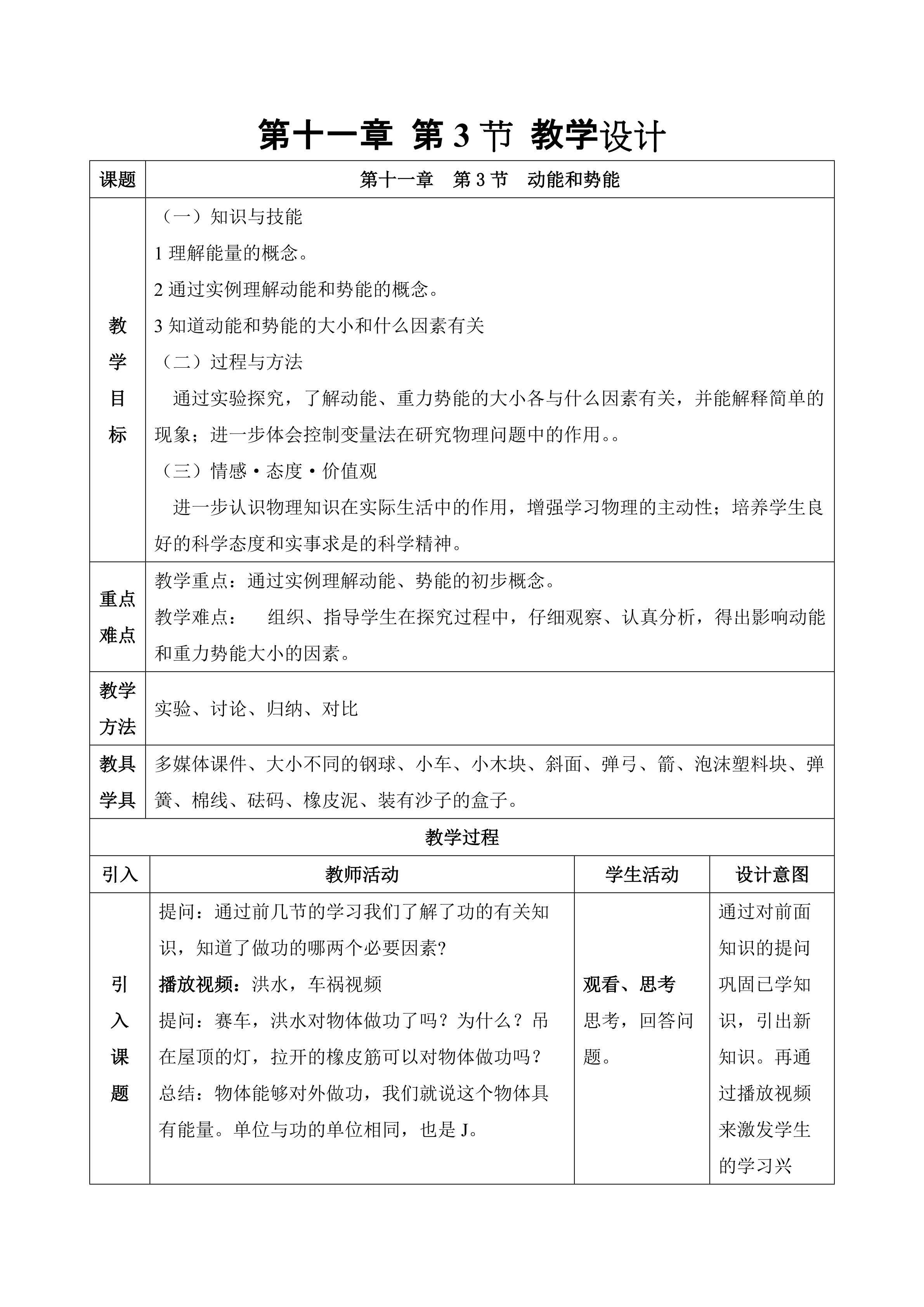 动能和势能