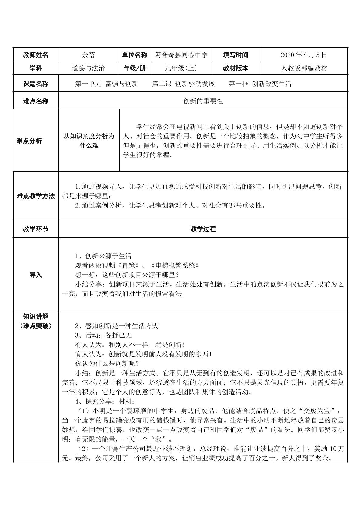 创新的重要性