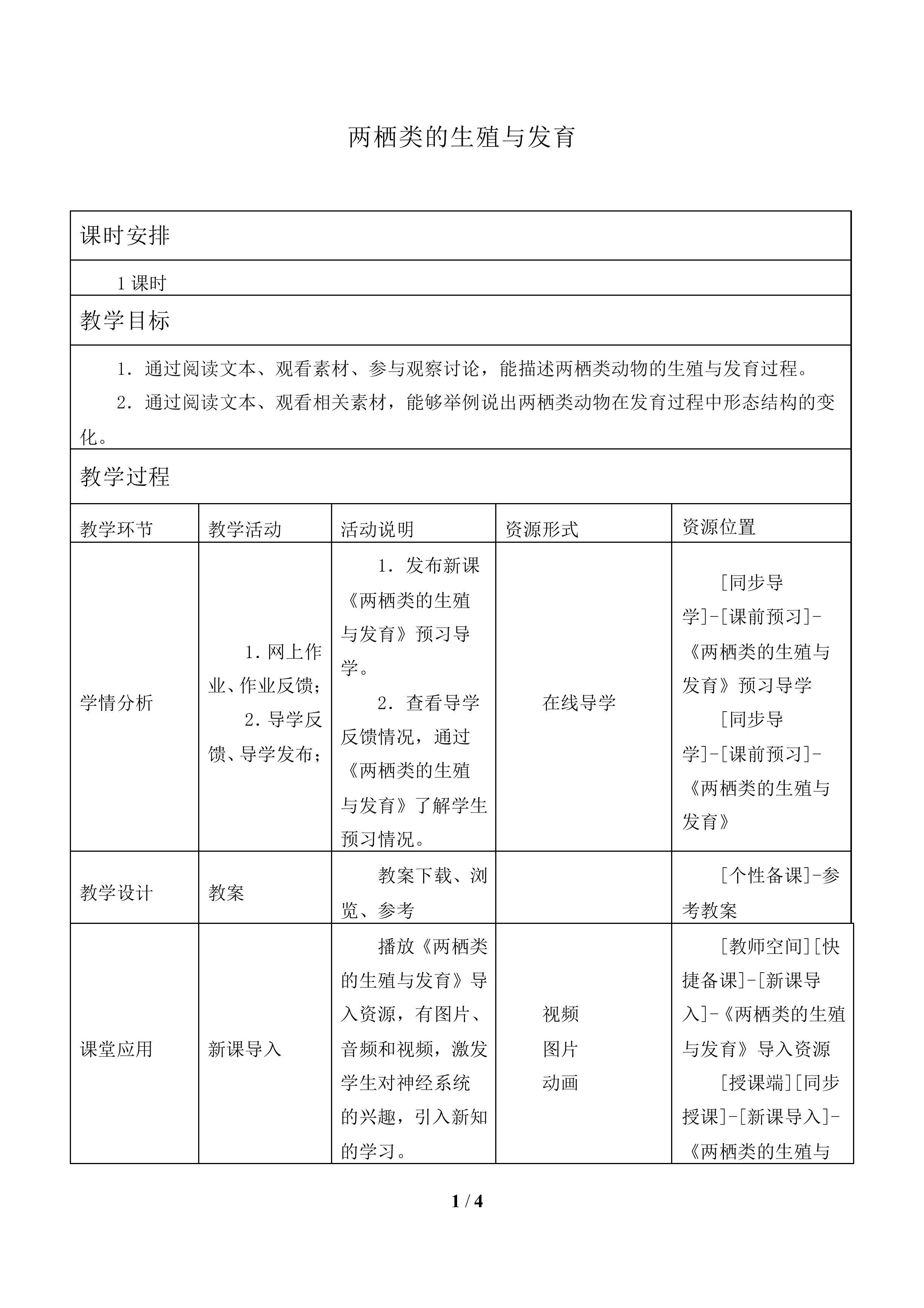两栖类的生殖与发育_教案2