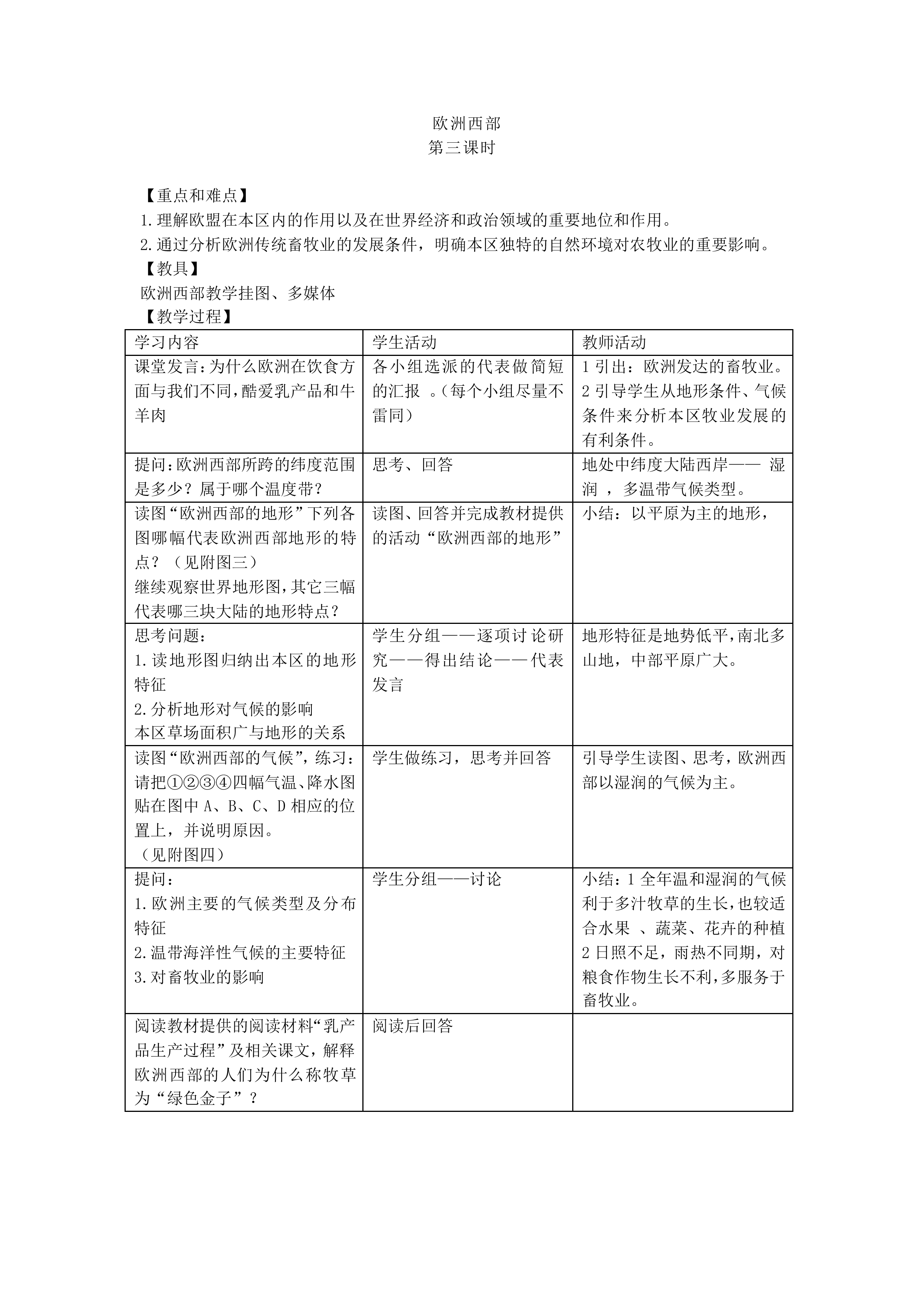 欧洲西部_教案5