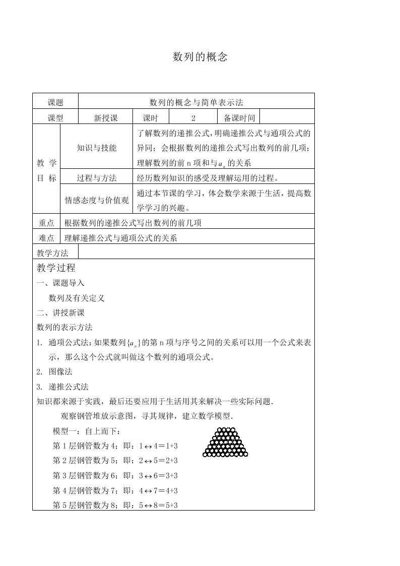 数列的概念_教案2