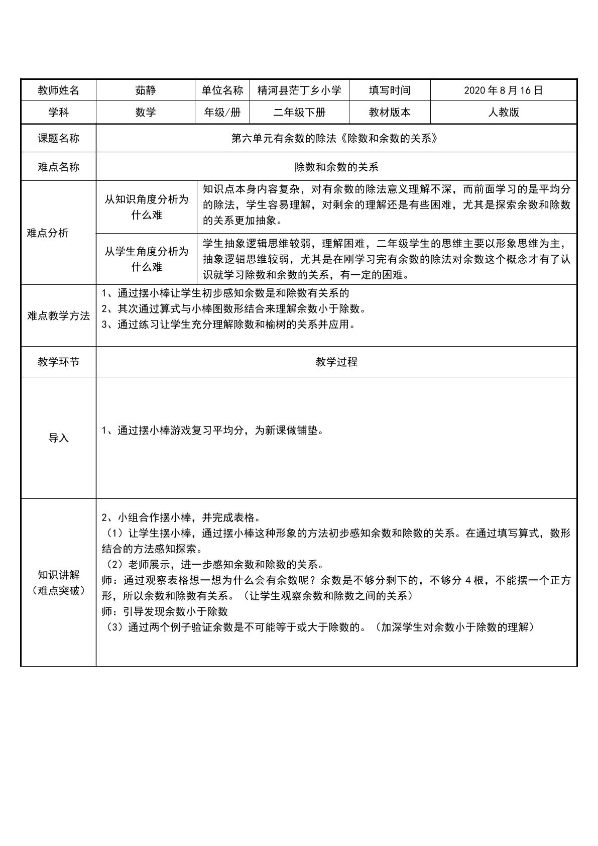 除数和余数的关系