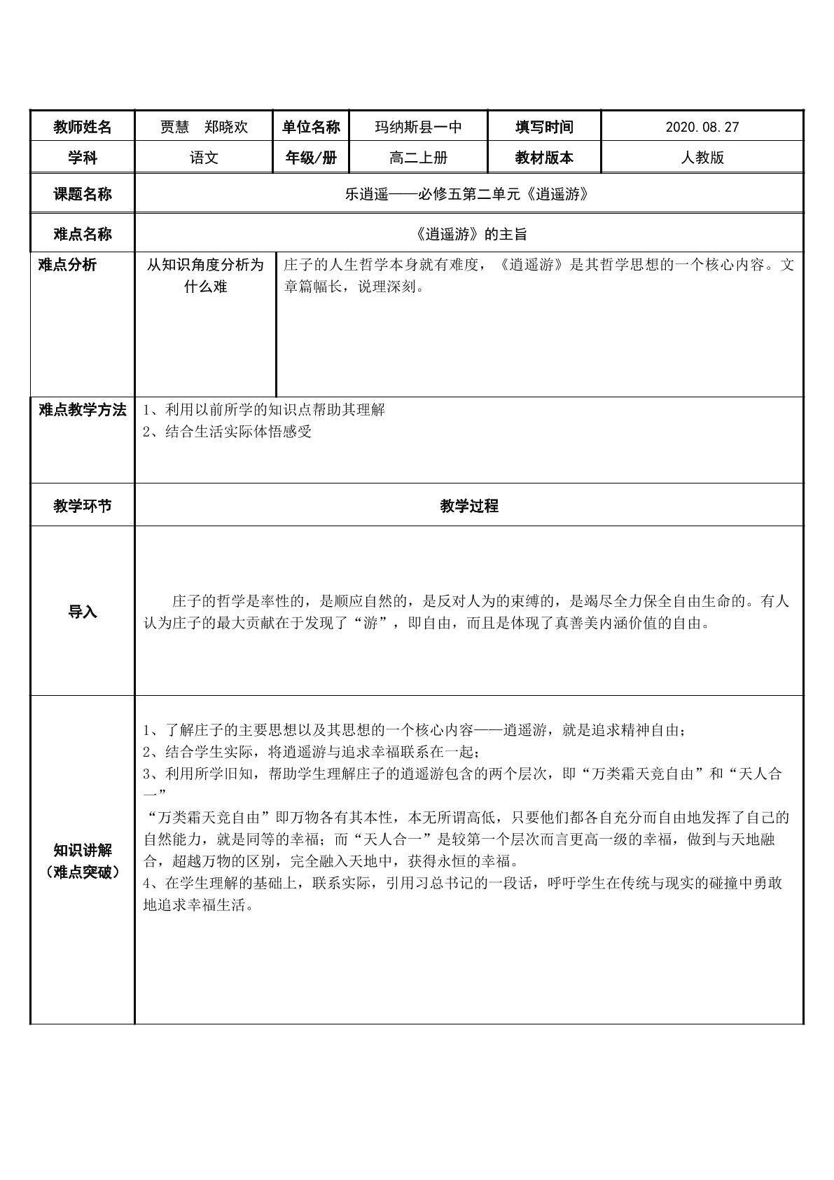 乐逍遥——逍遥游的主旨