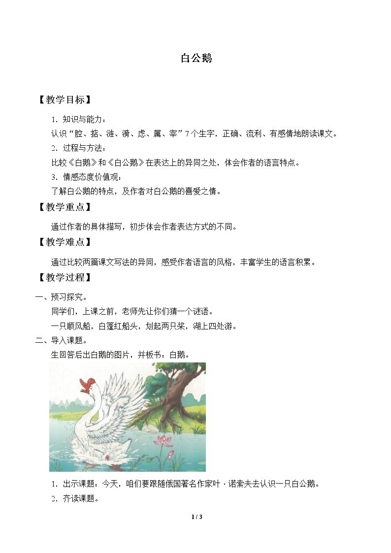 14* 白公鹅
