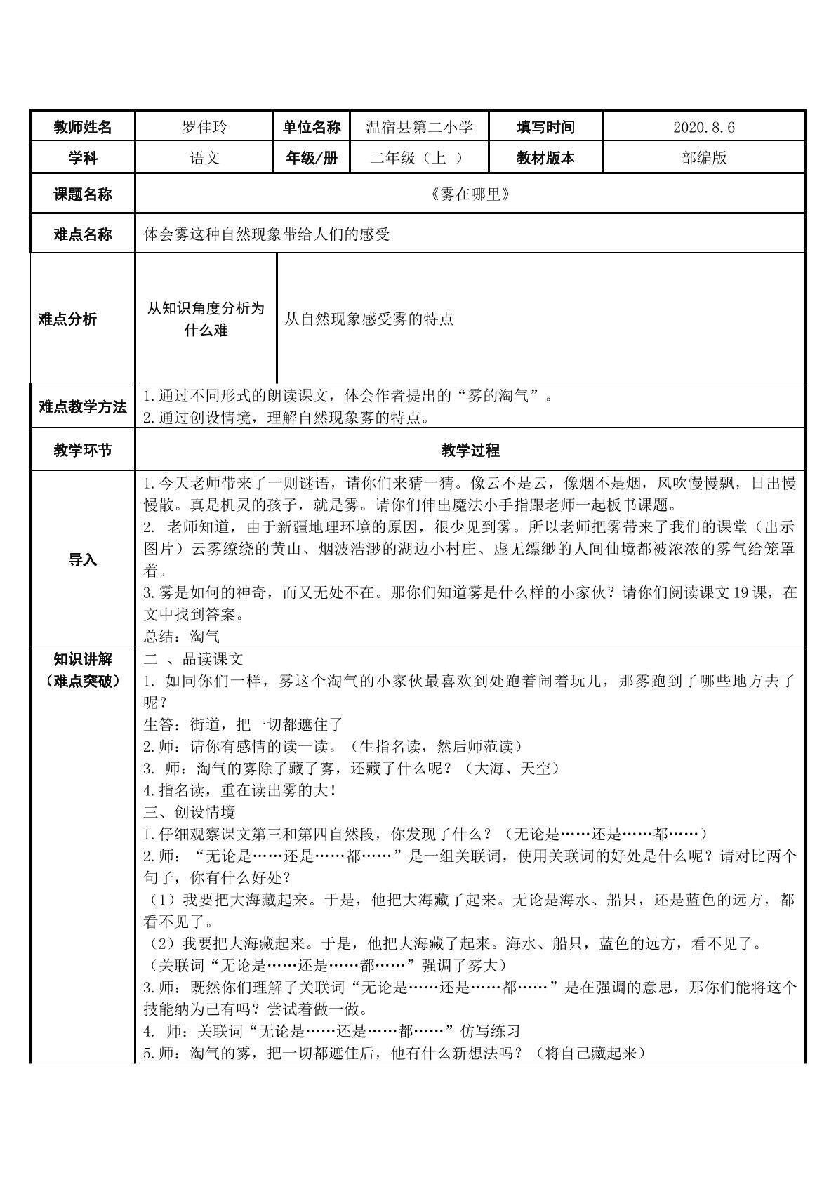 雾在哪里