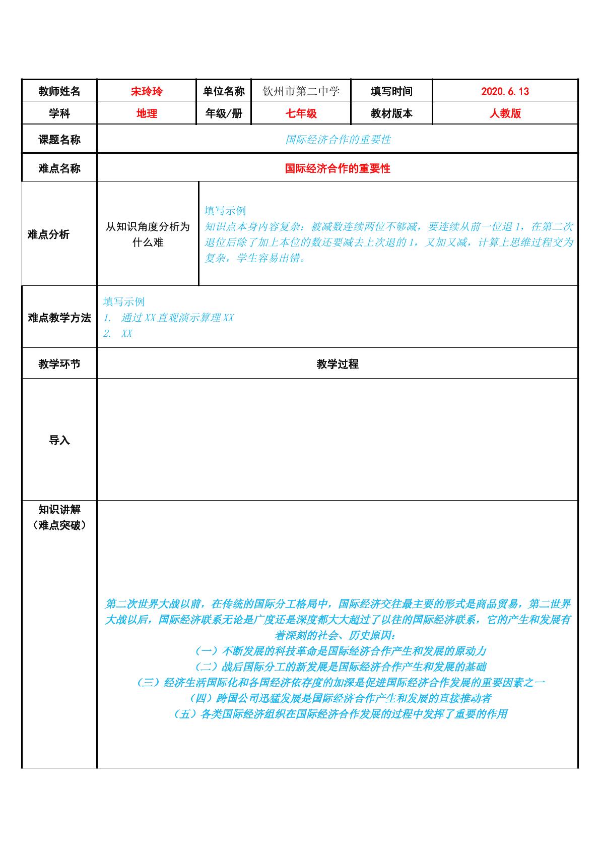 国际经济合作的重要性