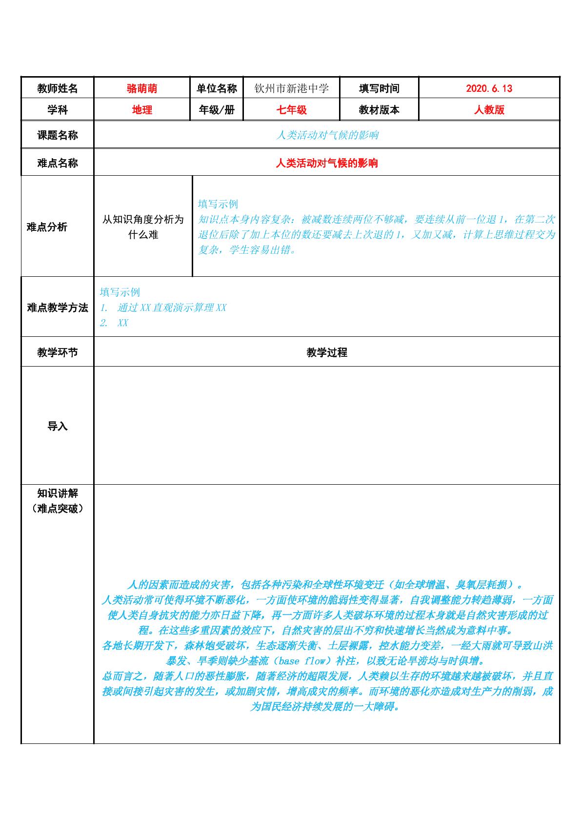 人类活动对气候的影响