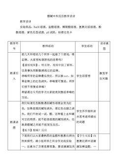 第四节 酸碱中和反应