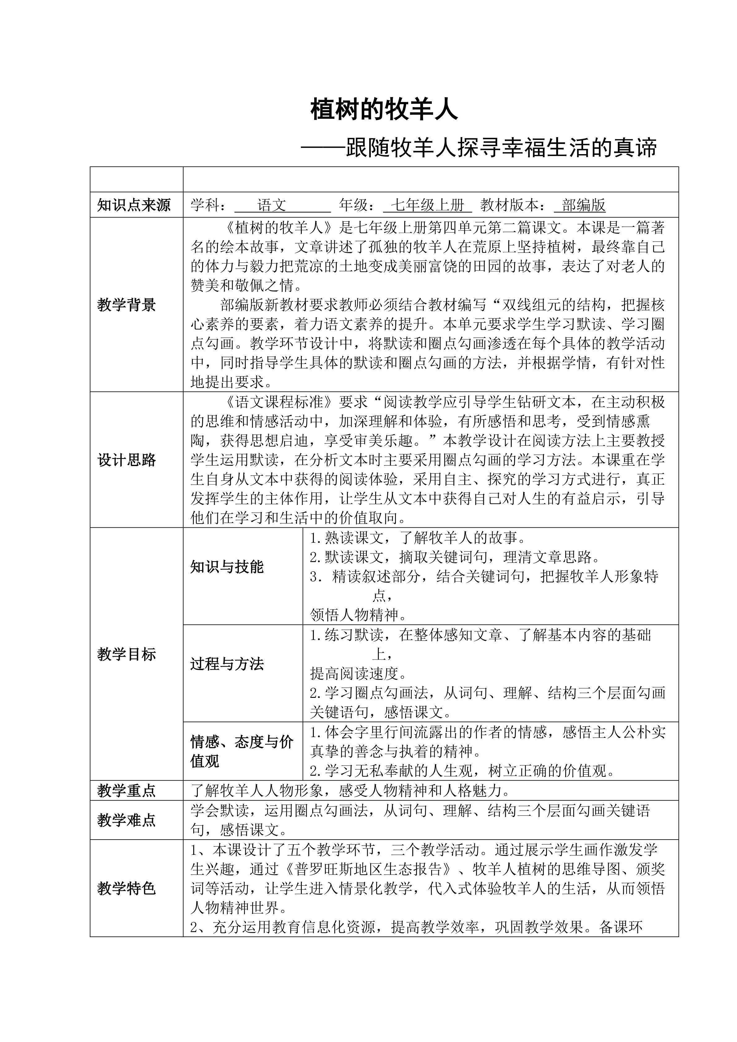 《植树的牧羊人》----跟随牧羊人探寻幸福生活的真谛