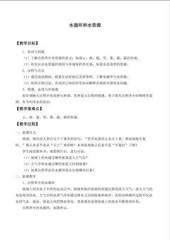 水循环与水资源_教案1