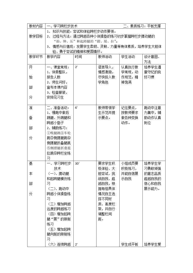 2.跨栏跑
