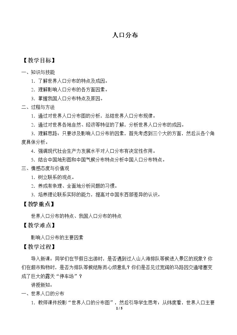 人口分布