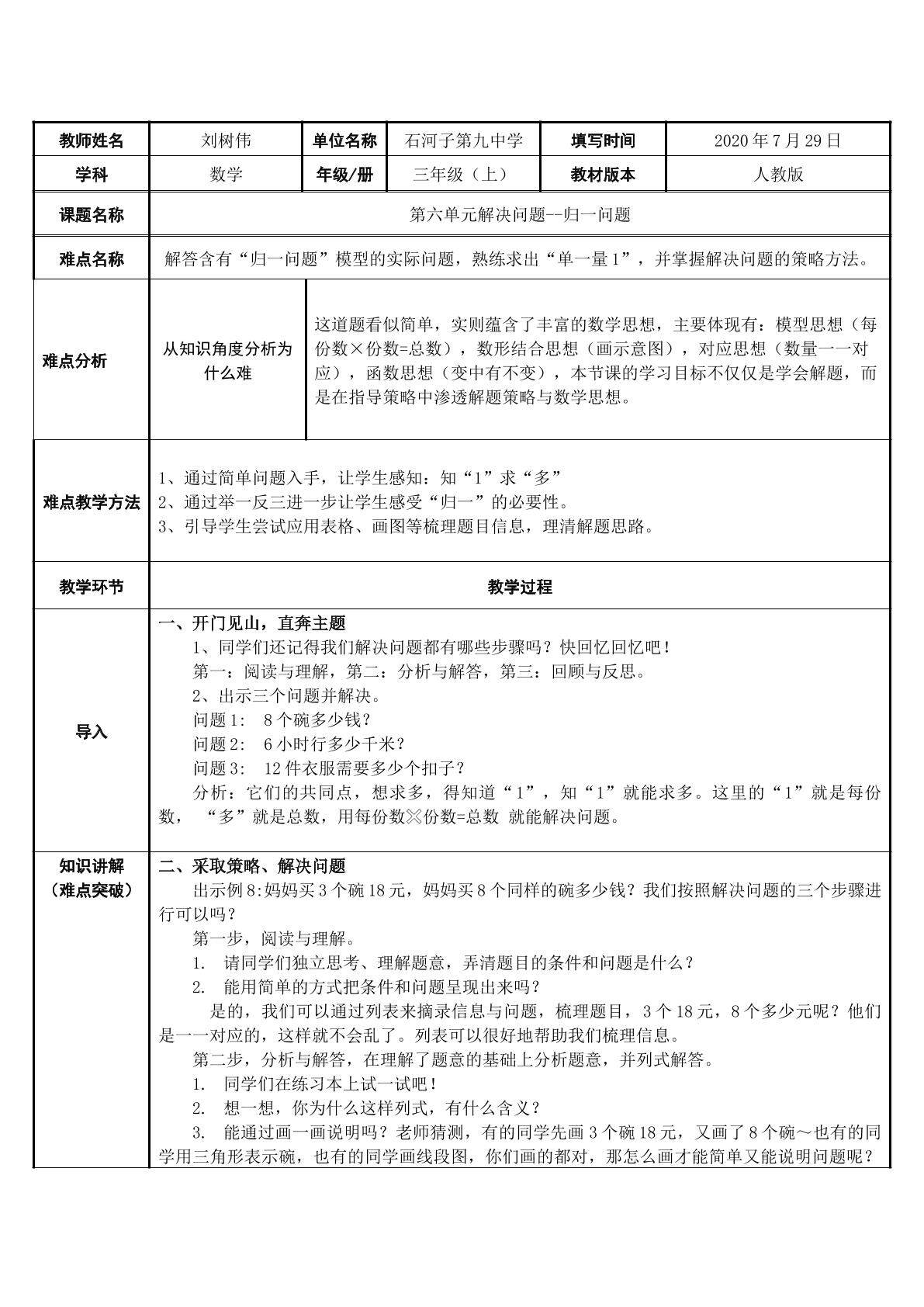 归一问题