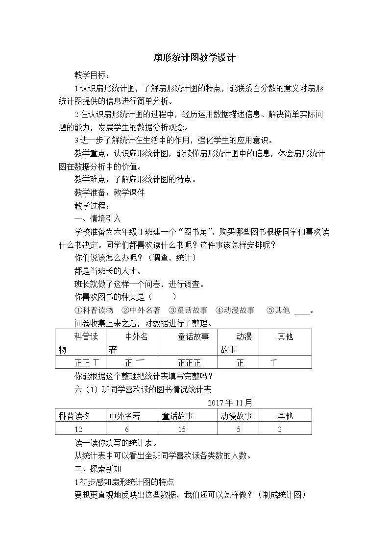 六 扇形统计图