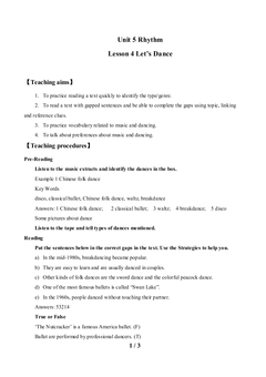 Lesson 4 Let's Dance_教案2