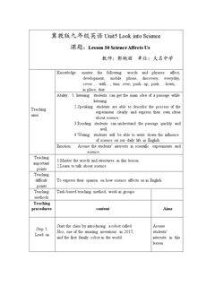 Lesson 30 Science Affects Us