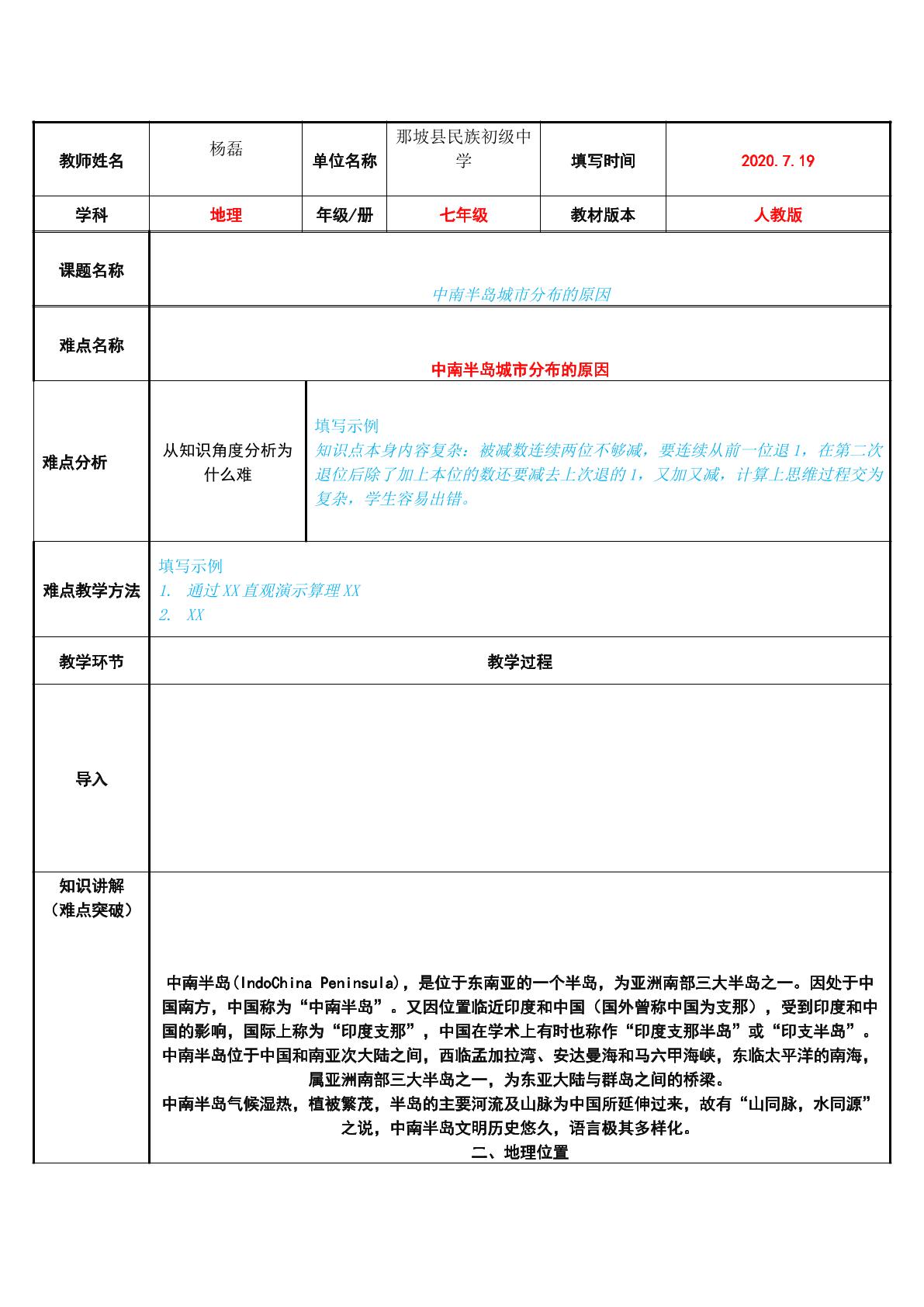 中南半岛城市分布的原因