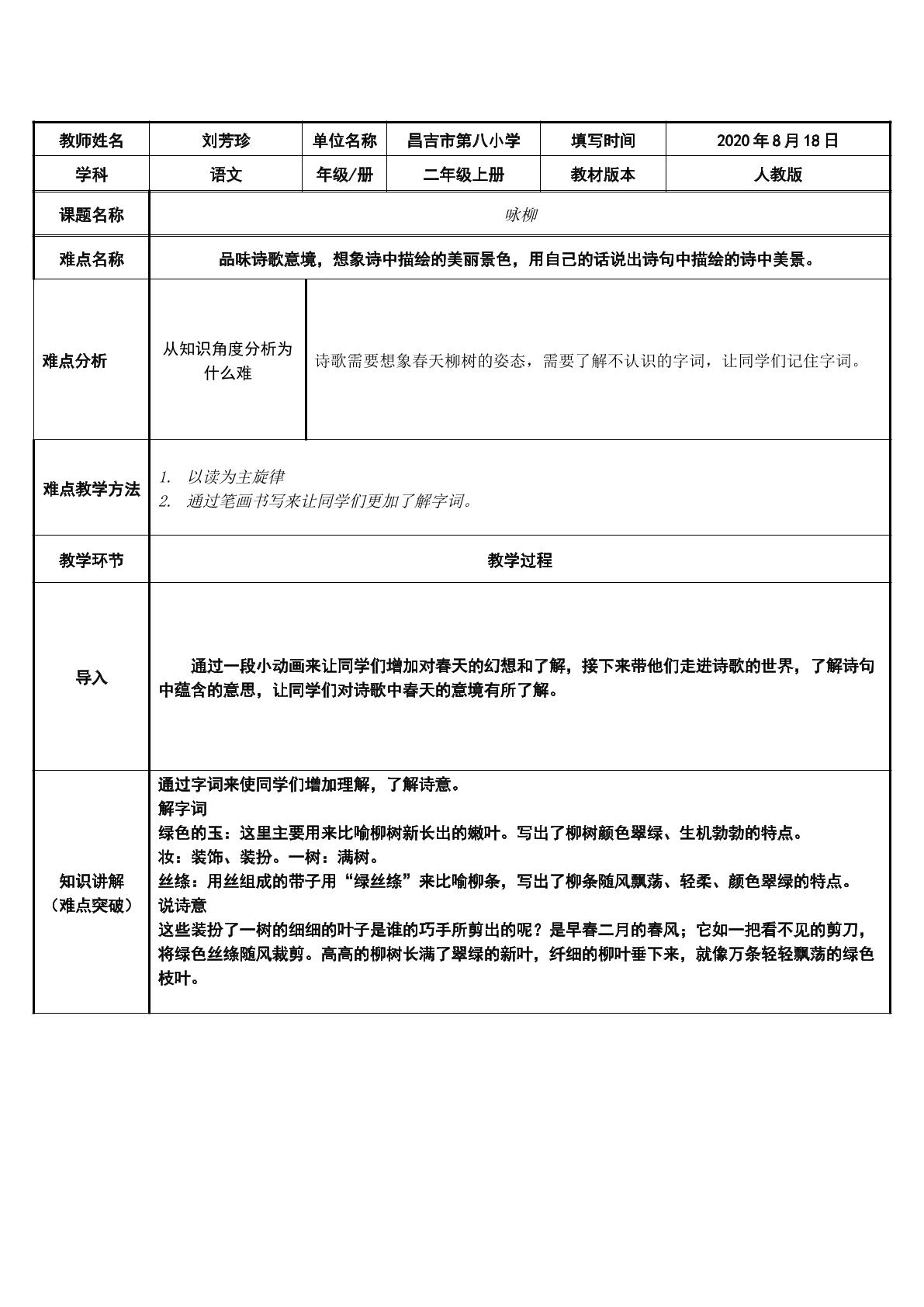 咏柳