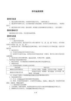 学用地质简图