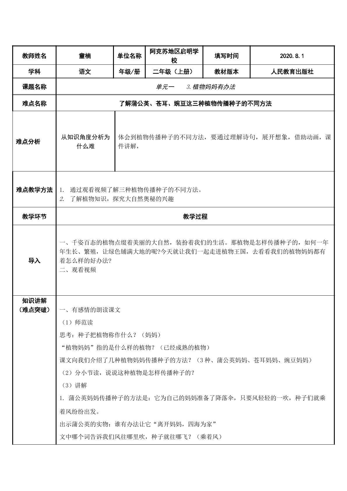 植物妈妈有办法