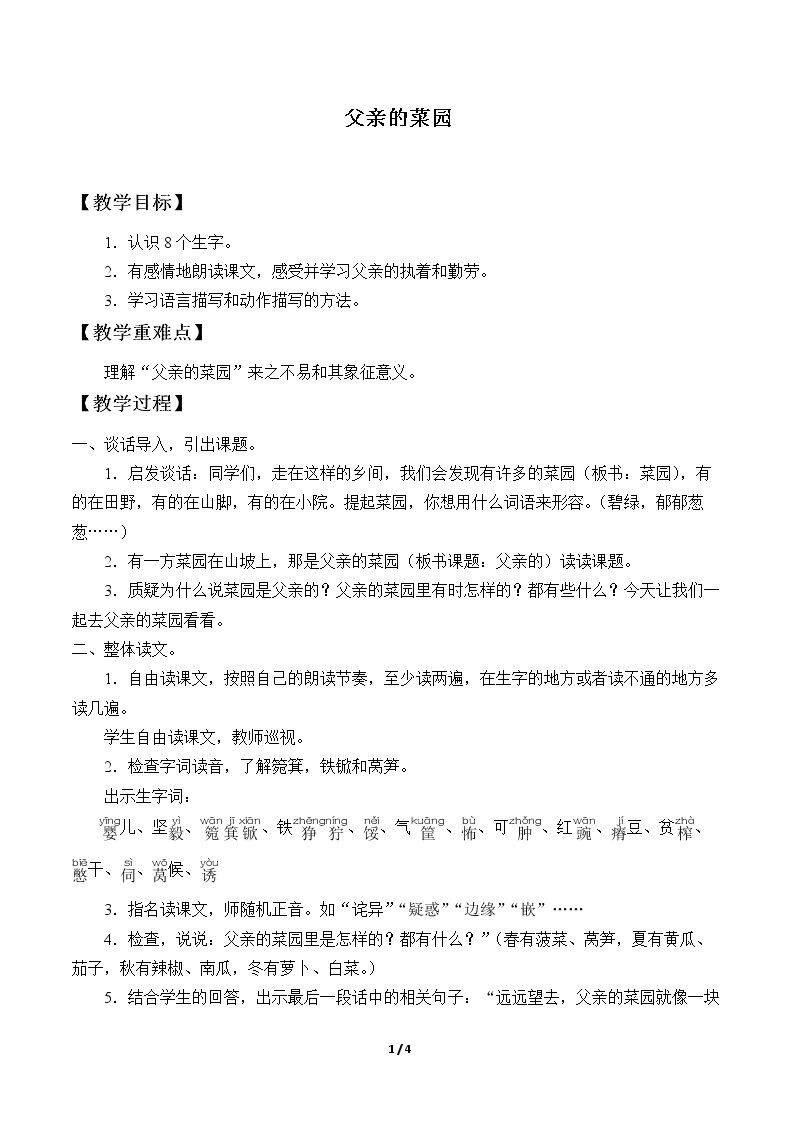 28* 父亲的菜园 
