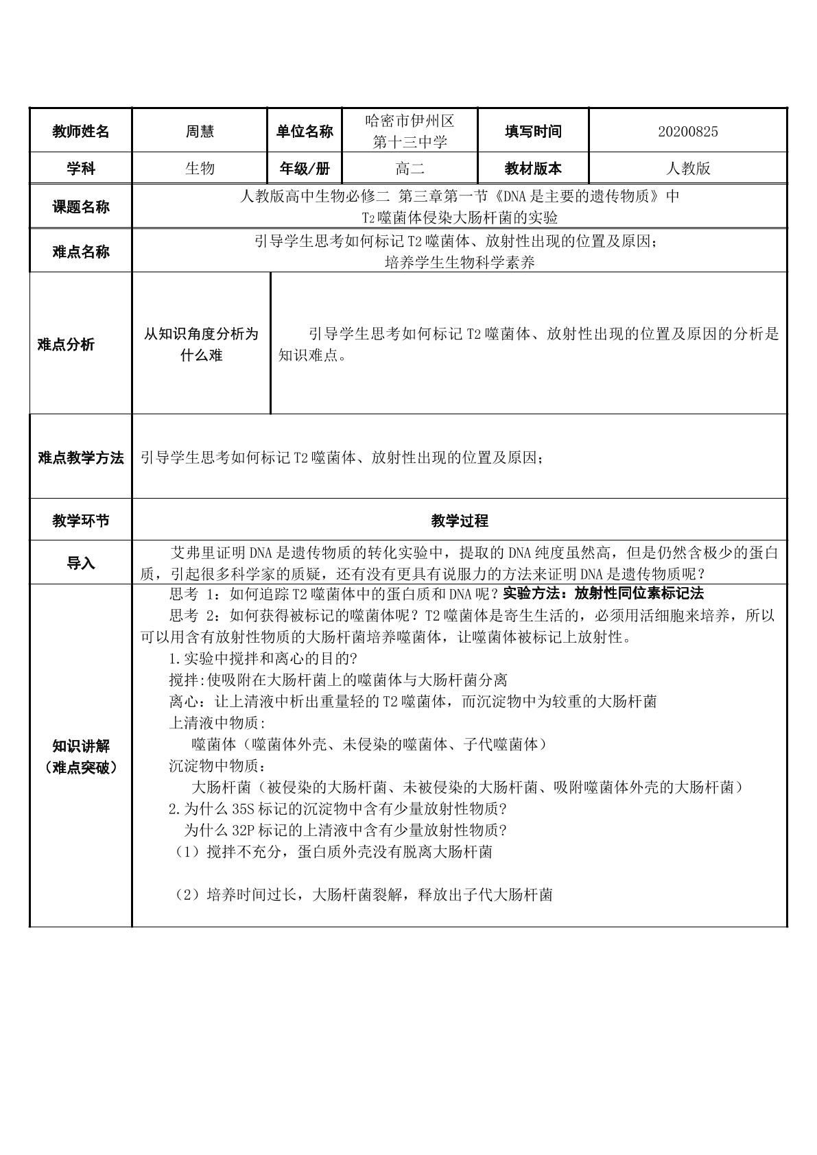 噬菌体侵染大肠杆菌的实验