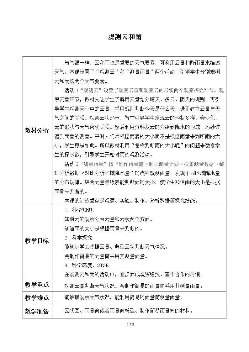 观测云和雨