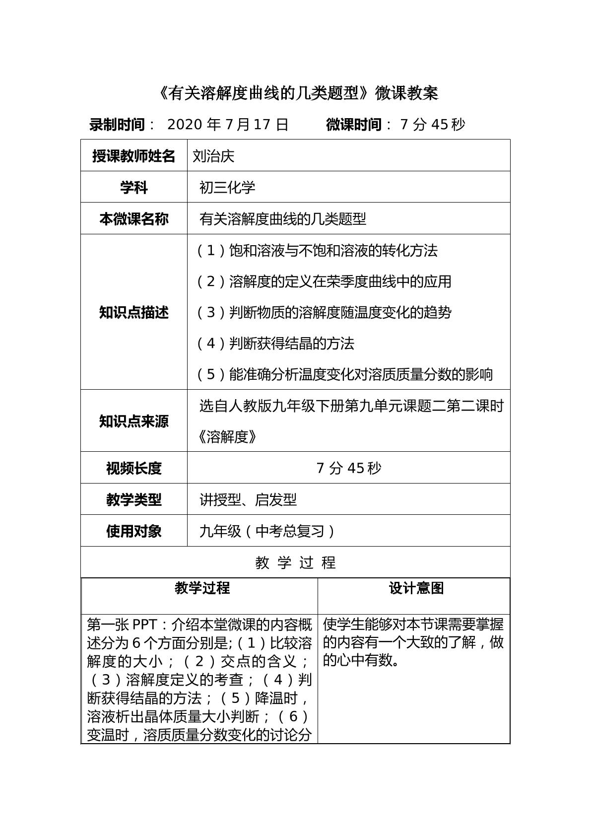 有关溶解度曲线的几类题型