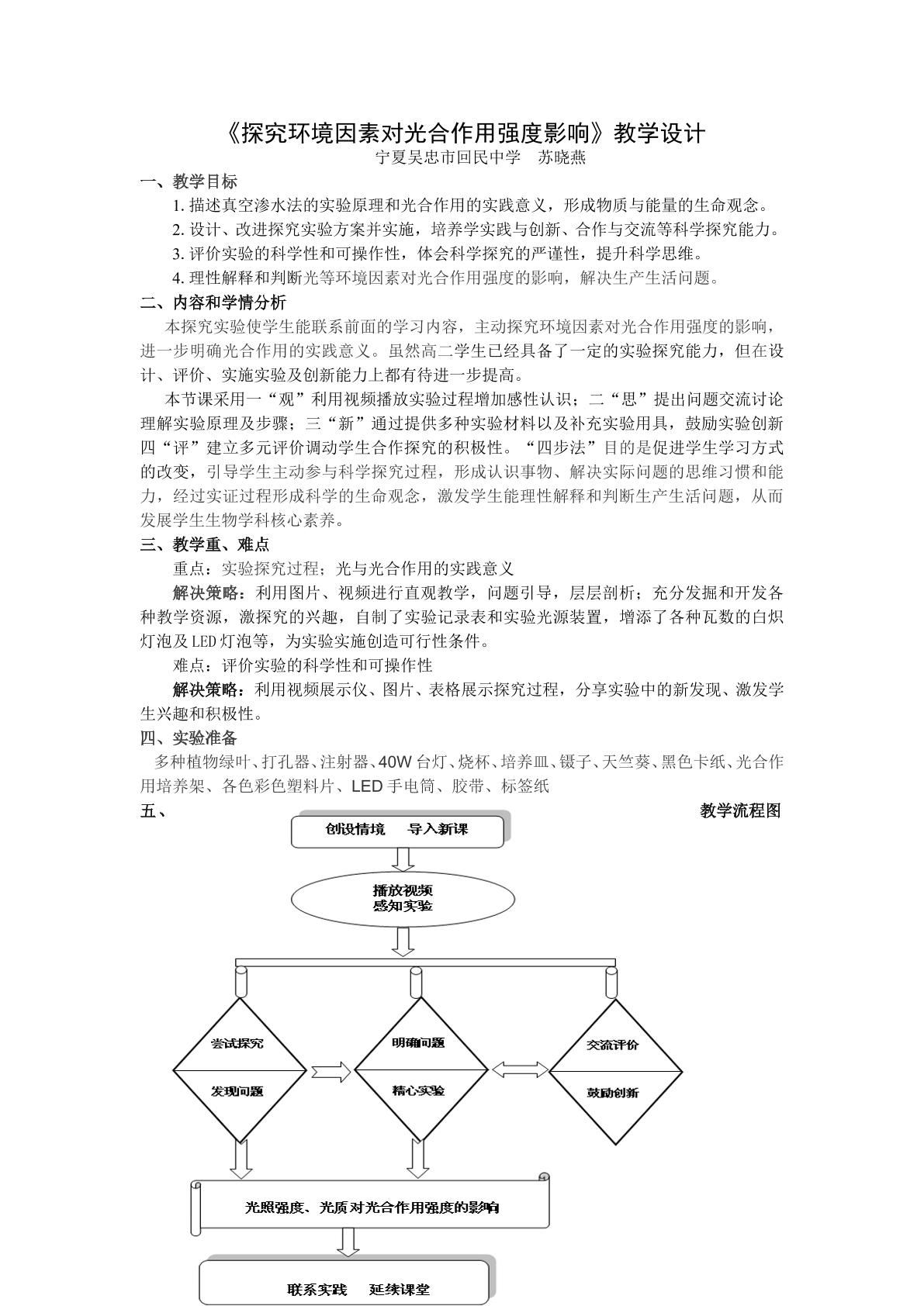 探究影响光合作用…