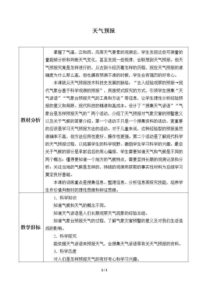 天气预报