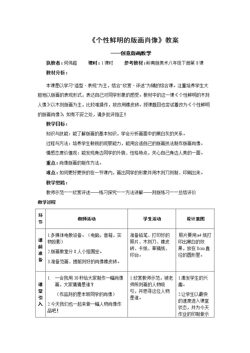 8 个性鲜明的木刻人像