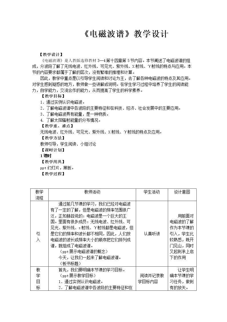 5　电磁波谱