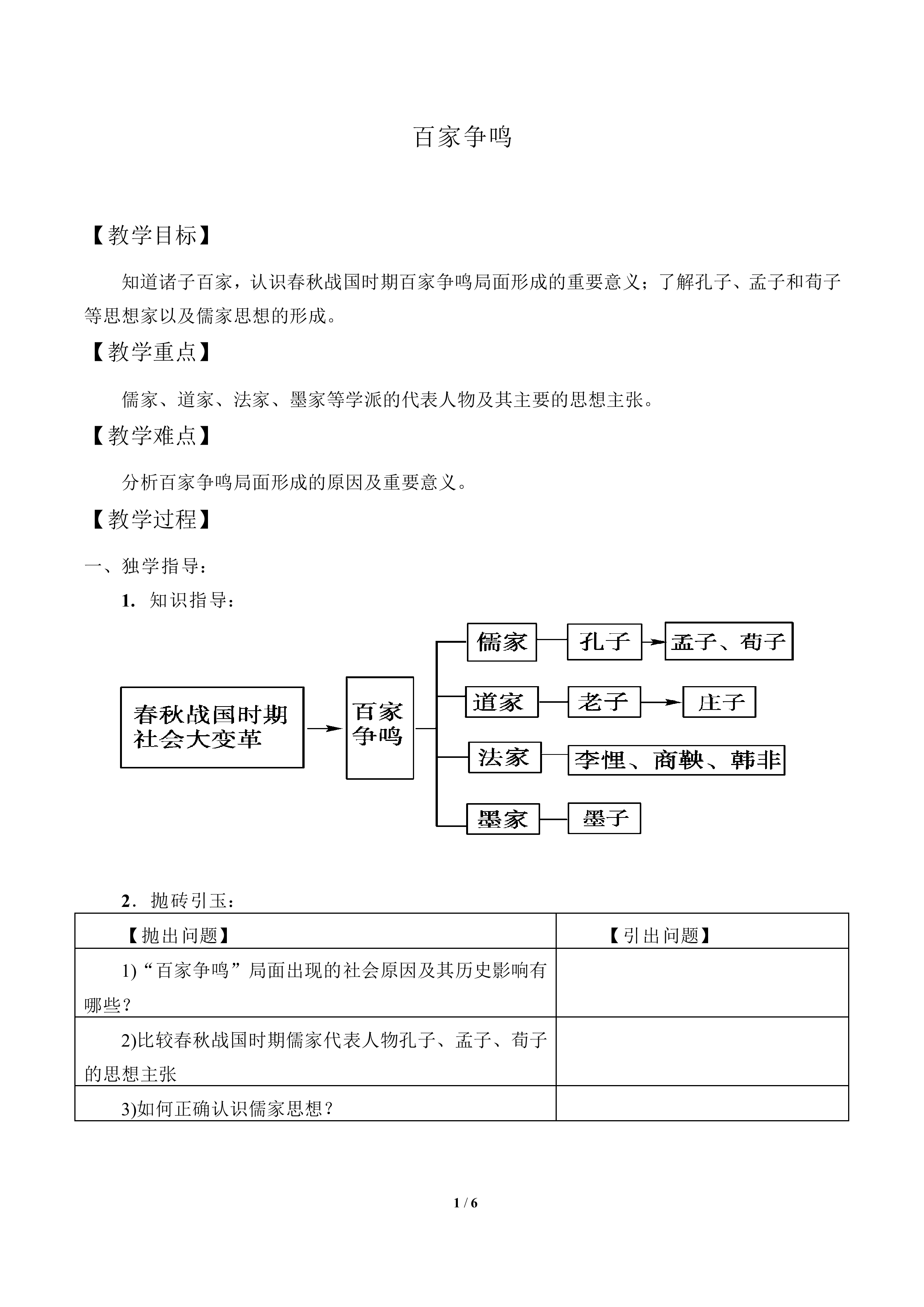 百家争鸣_教案7