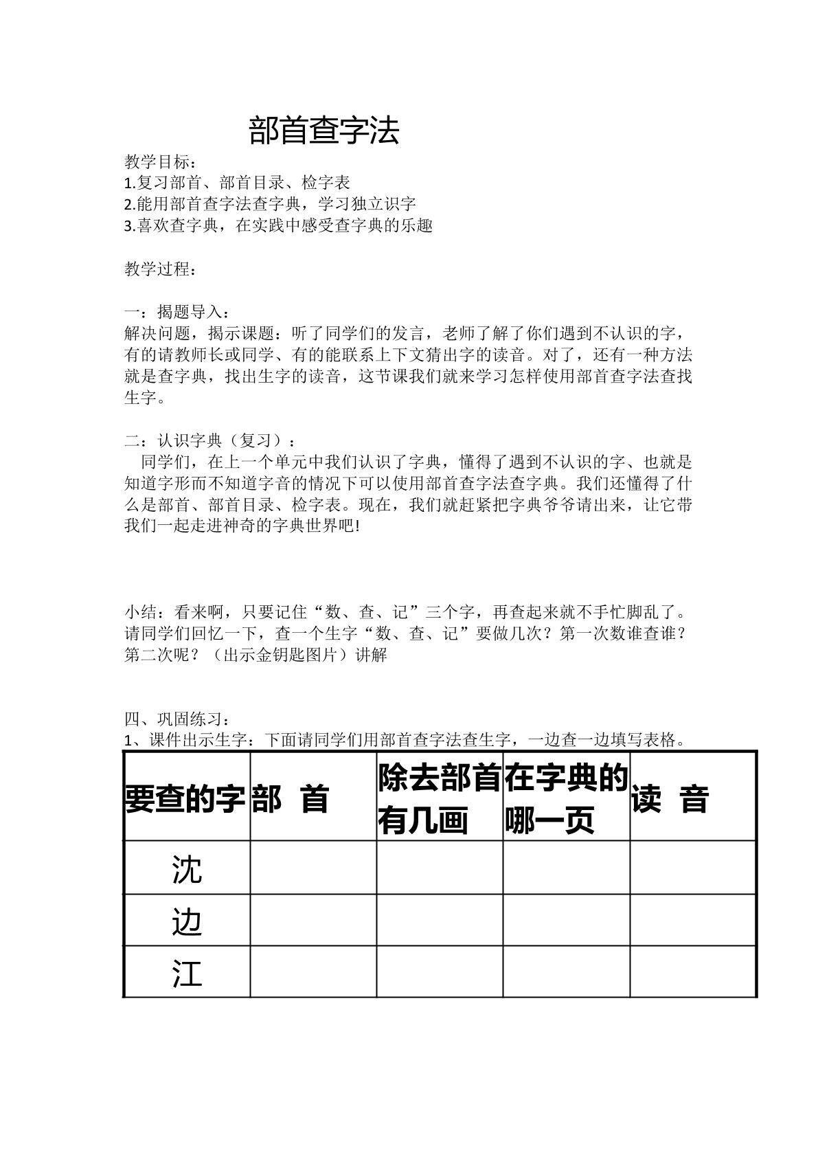 部首查字法