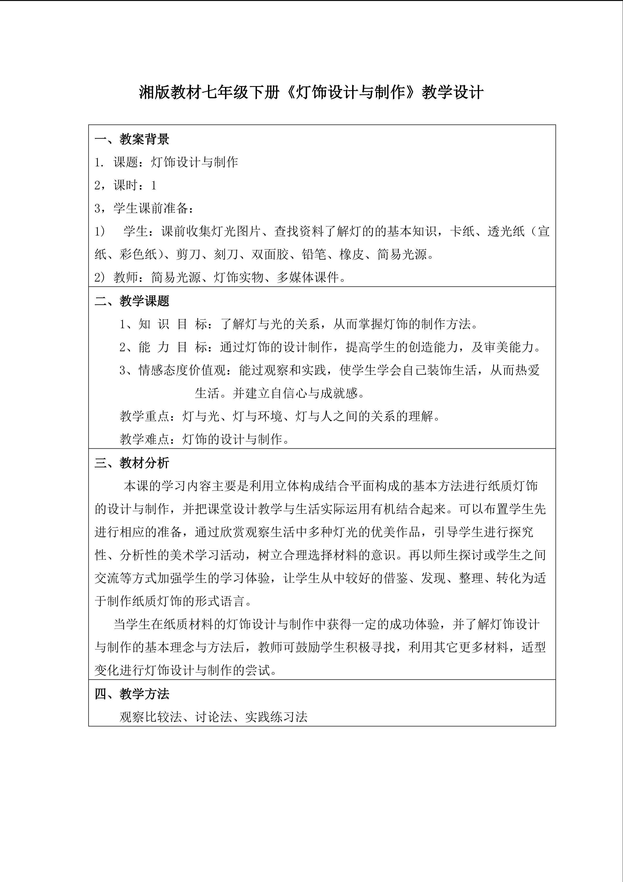 灯饰设计与制作