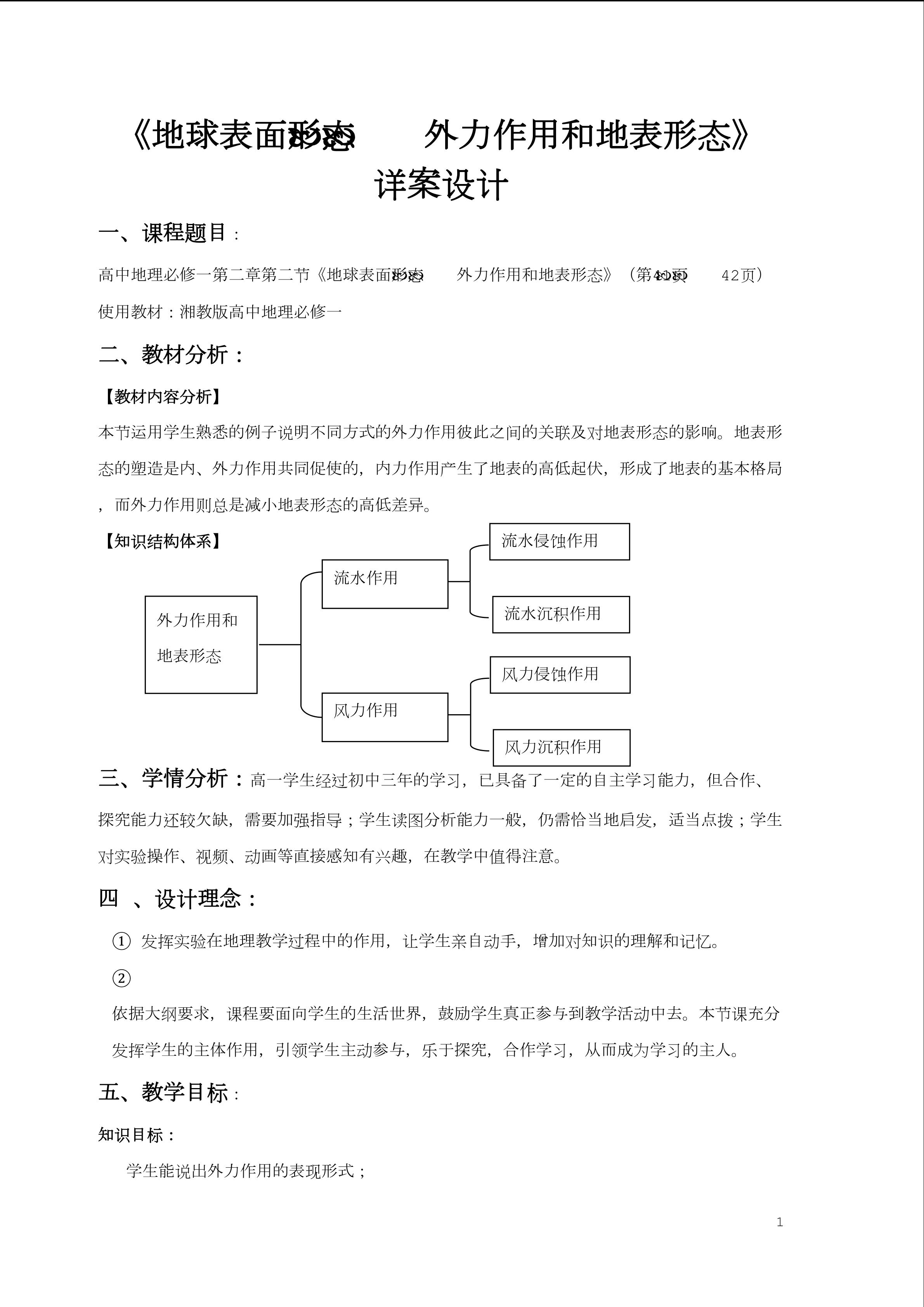 地球表面形态----外力作用和地表形态