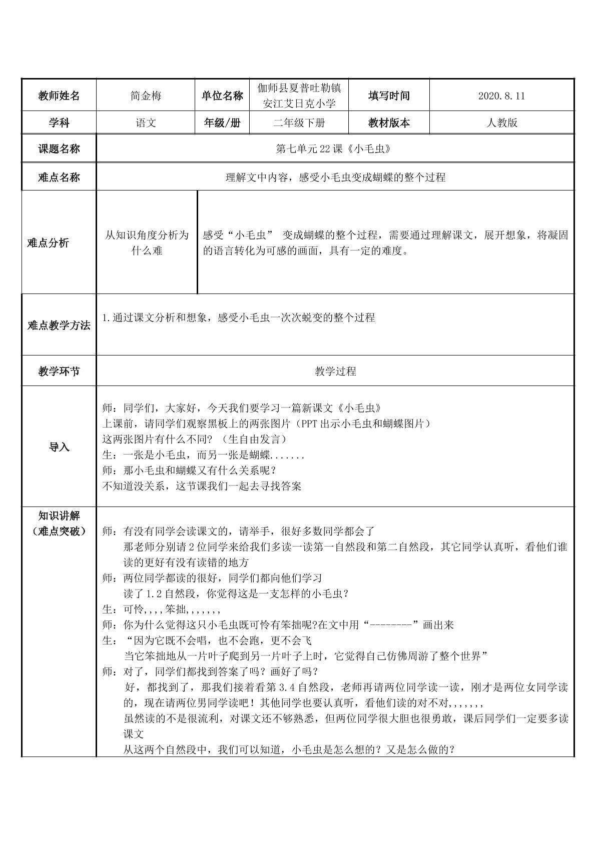 小毛虫