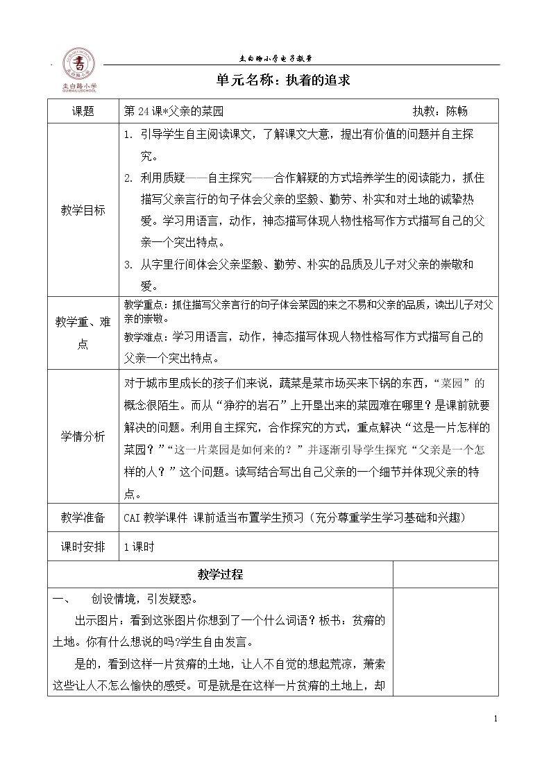 28*　父亲的菜园
