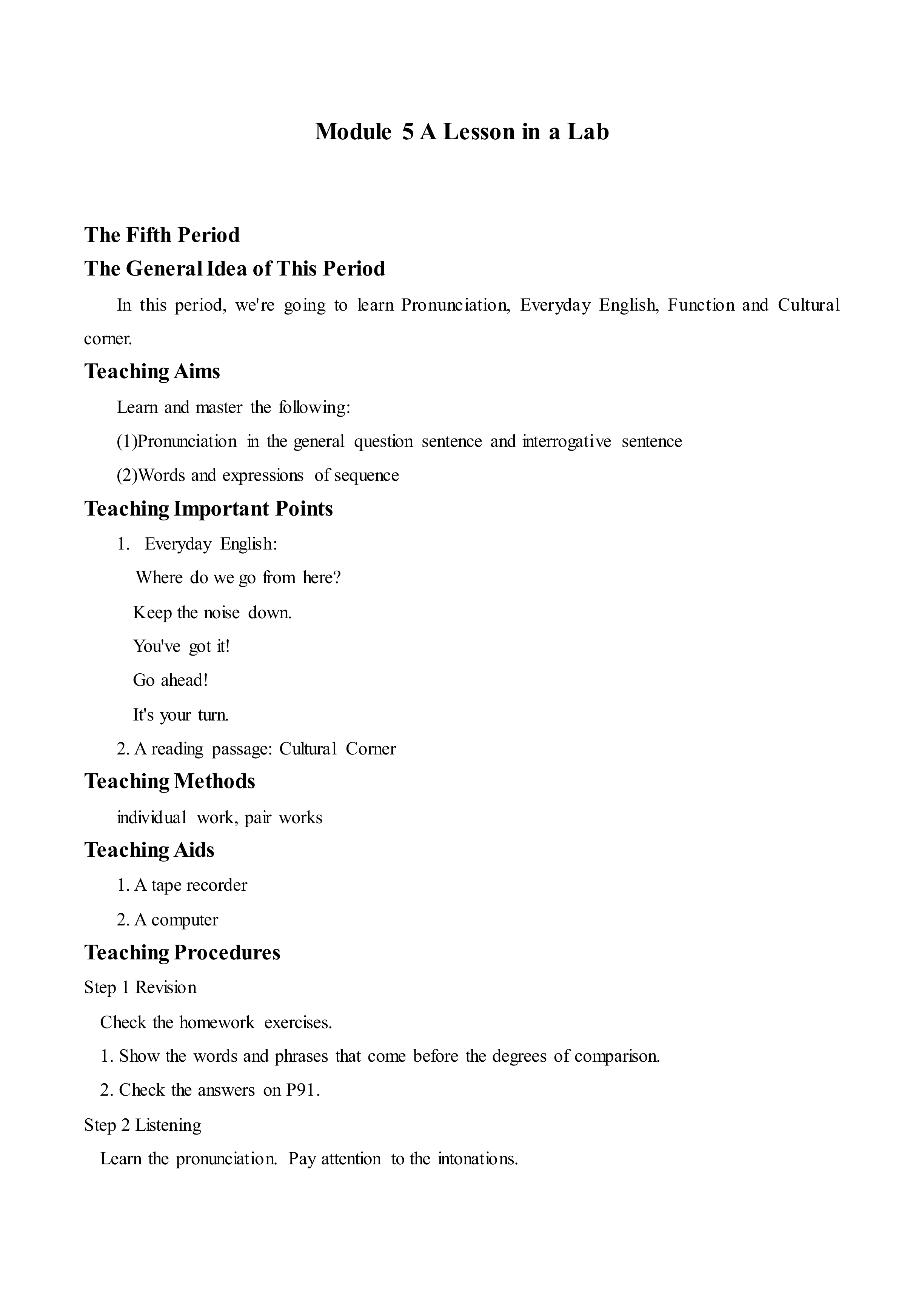 A Lesson in a Lab _教案4
