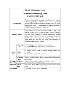 Unit 1 I always like birthday parties.