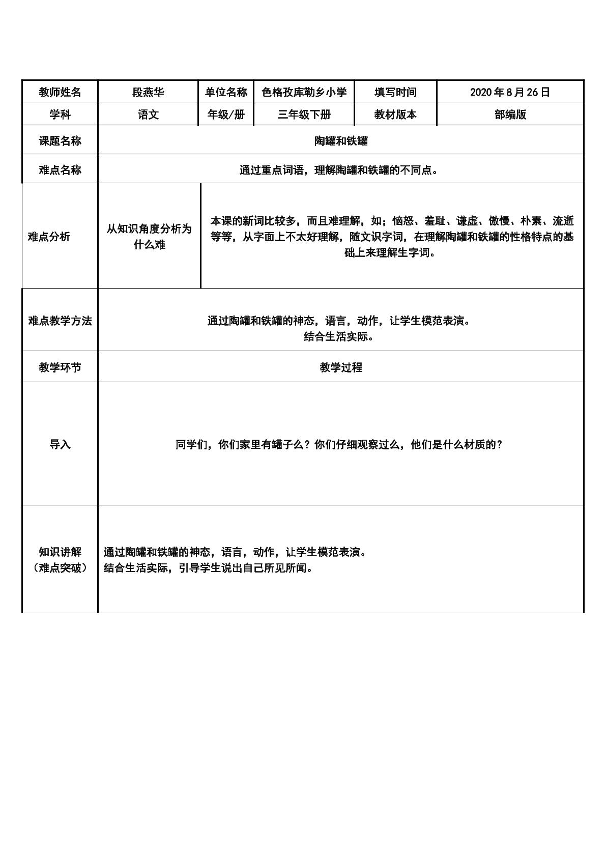 陶罐和铁罐