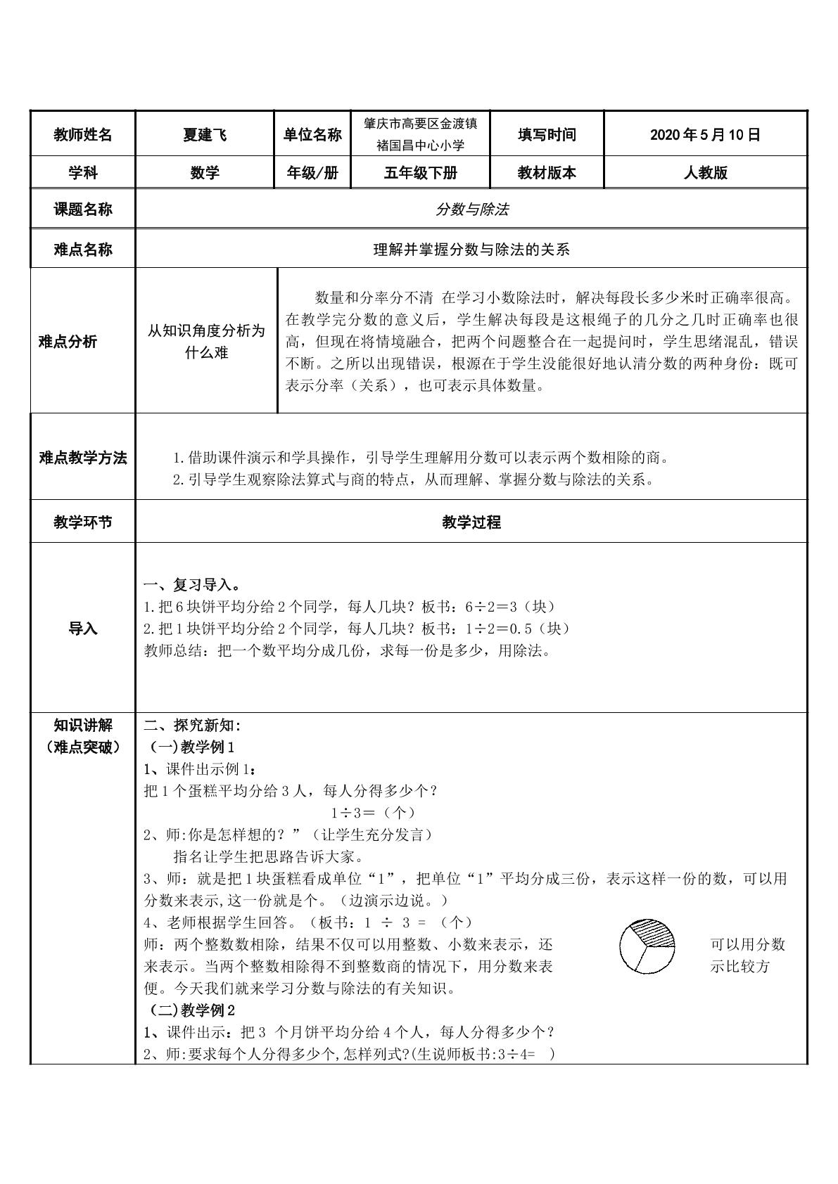 分数与除法