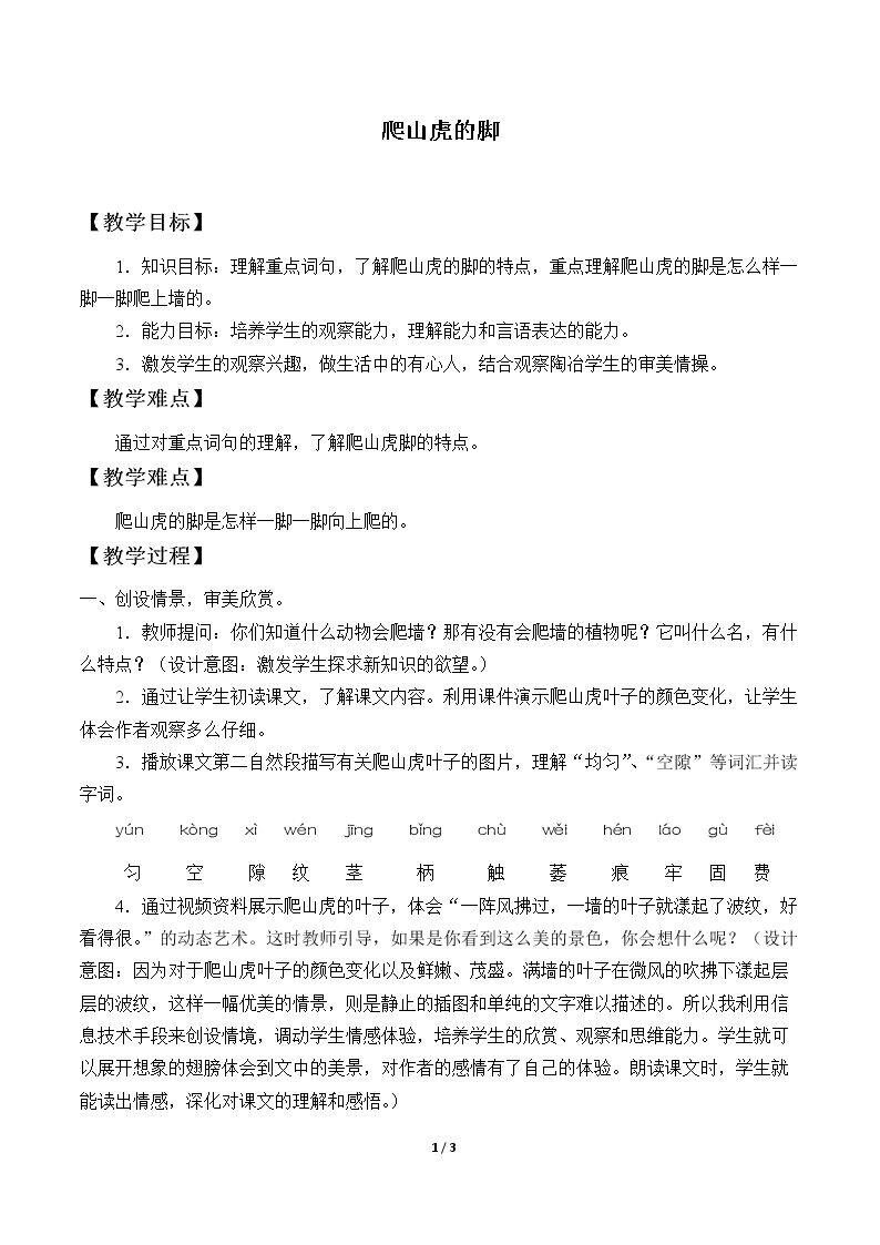 爬山虎的脚