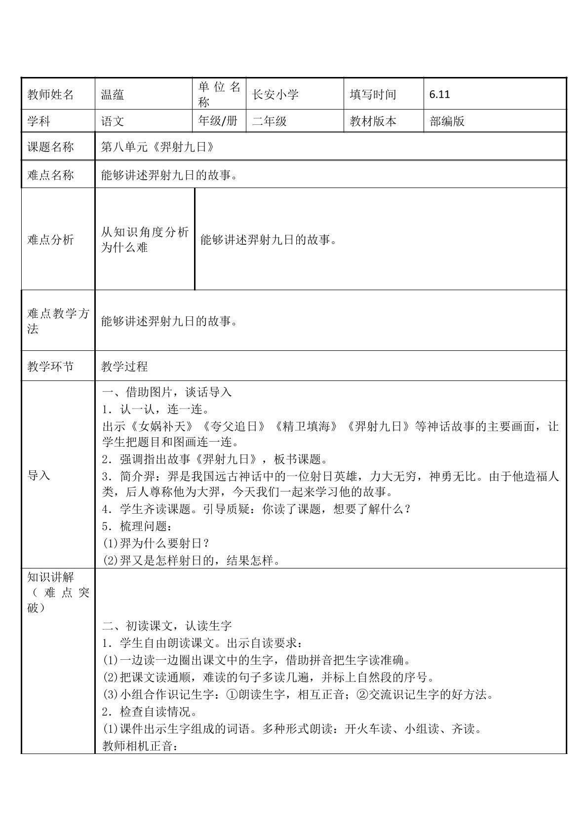 羿射九日